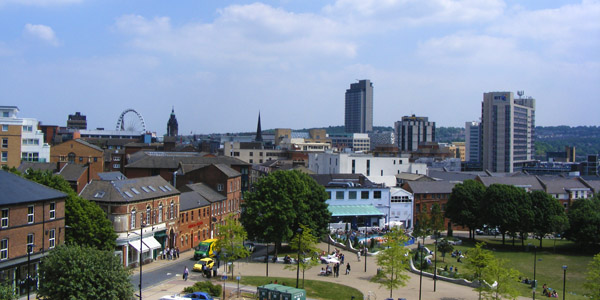 Balcony view of a west one sheffield serviced apartment